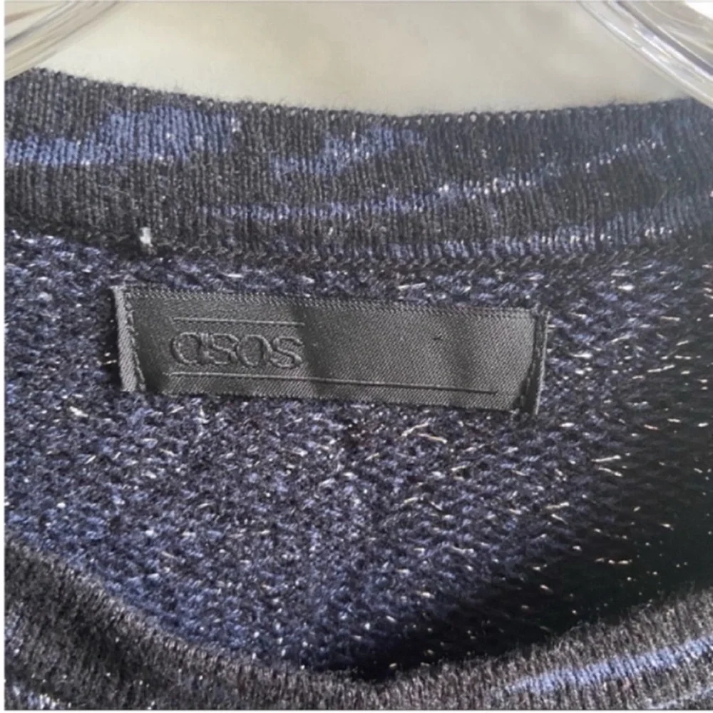 ASOS sweater black zebra print metallic yarn - Picture 4 of 7